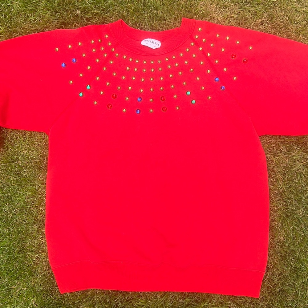 Vintage 80s bedazzled sweatshirt